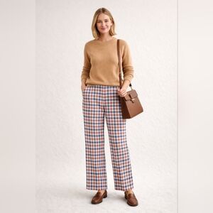 Lee USA Vintage Plaid Pants Red White Blue Straight Leg